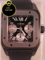 Cartier Santos 100 XL Chrono Automatic Black MAN JAAR 2010 staal en titanium 55x42mm
